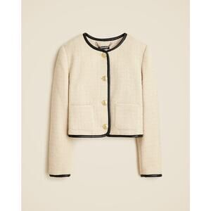 NEW J.Crew Tweed Lady Wool Blend Gold Button Jacket Size 2